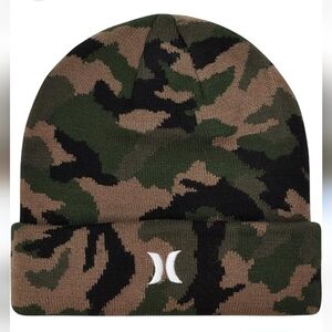Hurley Men's Cuff Beanie Knit Hat Camo NWOT